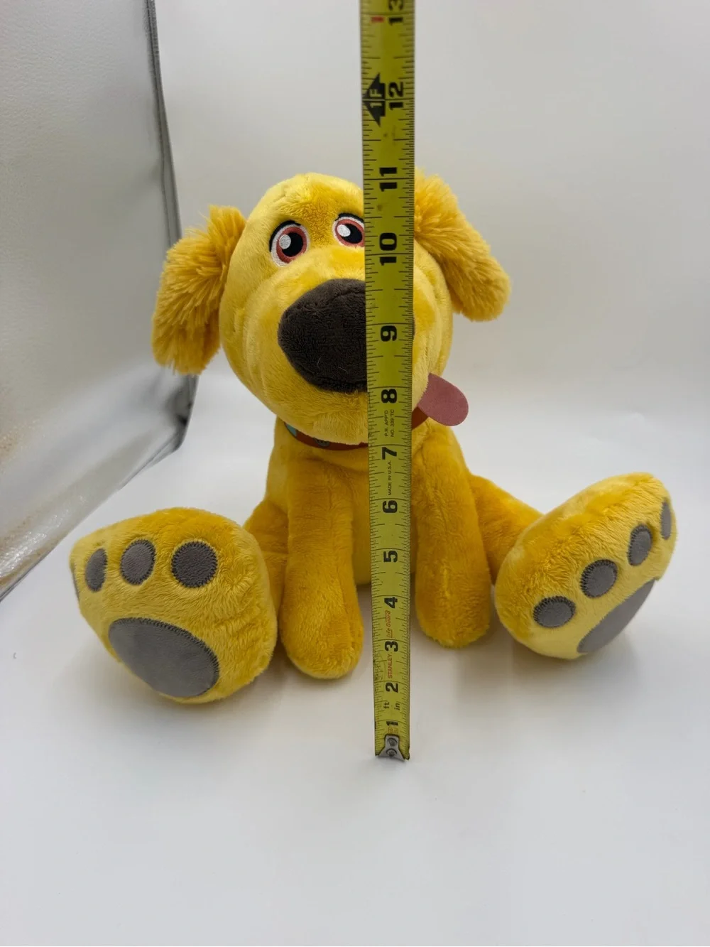 Disney Pixar Up Dug Dog Plush  12” Yellow Adventure Collar Soft no tag